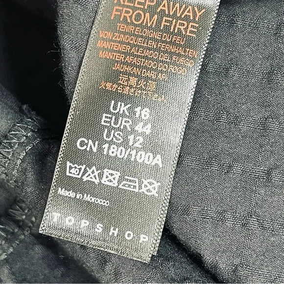 TOPSHOP tank top layered looking Flowy blouse SOLID BLACK V neck sleeveless 12 - Picture 10 of 11